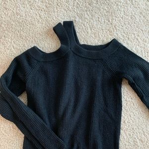 Cold shoulder adorable sweater!